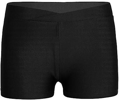 Freebily Pantaloncini Ginnastica Artistica Bambina Pantaloni Corti da Ballo Aderenti Danza Classica Moderna Shorts Leggings Corti Balletto Danza Ballerina Culotte Dancewear Nero 10-12 Anni