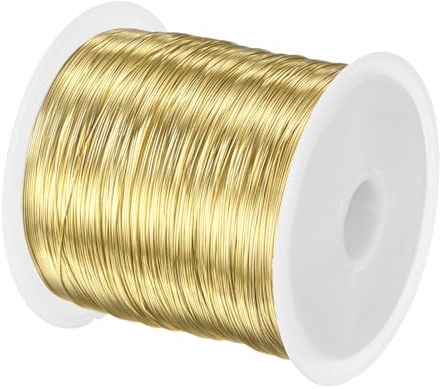 M METERXITY 0.3mm Jewelry Wire 28 Gauge 328ft Craft Wire Gold