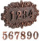 SHINEOFI 1 Set Vintage Style Address Plaque Retro House Number Sign with Reflective Mailbox Numbers No for Wall Display Enhances Home Appearance