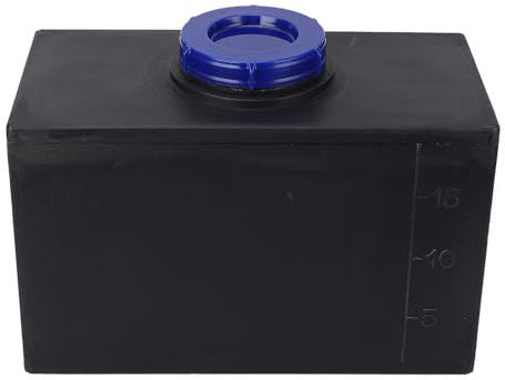 Lybunair 5 gallon RV vattentank, 15,7 x 9,8 x 7,9 tum kvadratmeters design, värme och kall rebellisk, svart vattenförvaring för släpvagnar, båtar och båtar