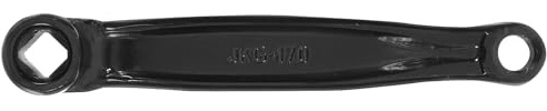 WHAMVOX Brazo de Manivela Izquierda de Acero Negro con Agujero Prismático para Bicicleta Repuesto Resistente Compatible con Pedales y Bielas Estándar