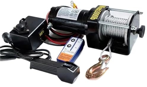 Argani elettrici Piccolo Verricello Elettrico 12V Fuoristrada Autosalvataggio 24v Comodo Paranco Gru argani montati su veicolo Verricello elettrico
