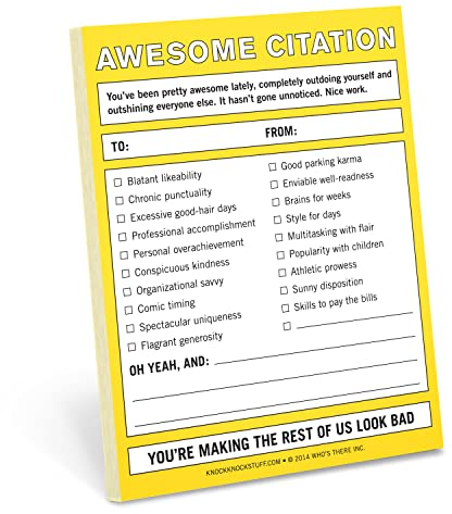 Knock Notizblock AWESOME