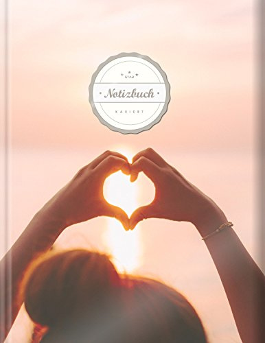 Kariertes Notizbuch (©Star, A4, 156 Seiten, Softcover) || Mit Register + Doppelrand || Dickes Notizbuch, Fester Einband, Kariert Nr. 26, Matheheft, Skizzenbuch, Zeichenbuch, Tagebuch, „Herzklopfen“