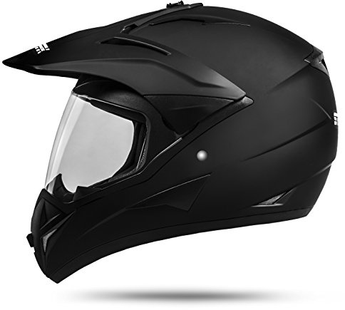 ATO-Moto 801 GS War Matt Größe: M 57-58cm Enduro Helm mit Visier für Quad ATV Motocross Motorradhelm ECE 2205