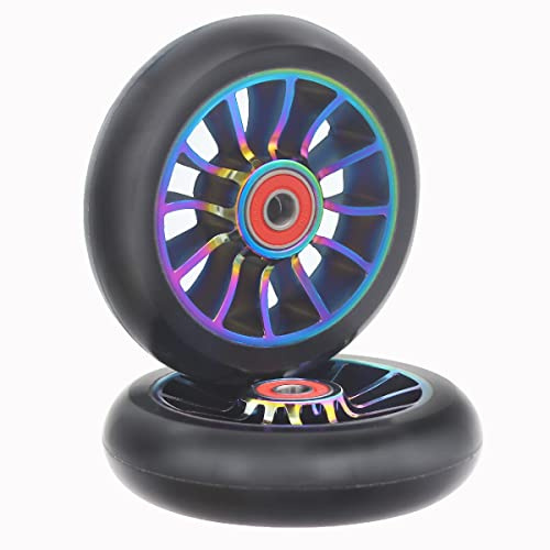 aibiku 2 Stück 100mm Stunt Scooter Rollen mit Abec-11 Kugellagern