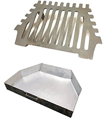 Queen Star All Night Burner Grate and Ash Pan for 18 Fireplace Opening