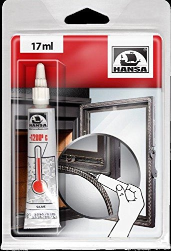 HANSA Colle haute température 1200 °C, résistante à la chaleur, scellant pour cheminées, poêles et joint adhésif