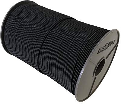 15m flaches Gummiseil Expanderseil flach Expanderband Gummiband in Schwarz 22mm breit 3mm dick