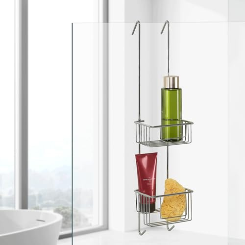 kowald ® Design Duschkorb zum Hängen Chrome | schmales Design | Duschablage zum Hängen | 68x15x12cm
