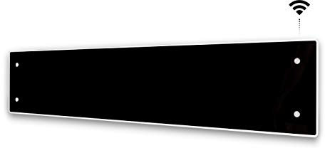 Adax CLea L - Radiateur Electrique Mural Intelligent Wi-Fi avec Commande par Smartphone - 600W | Chauffage Electrique | Chauffage d'appoint Salle de Bain | Hauteur Convecteur 222mm | IP24C KDT Noir