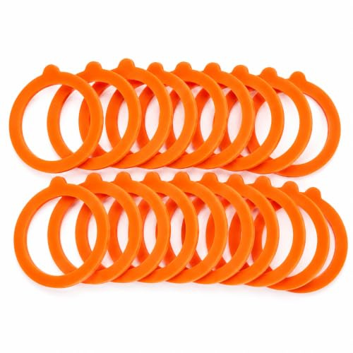 Citystores® 20 Pack 85mm Jar Seals | Orange Rubber Gasket Rings for Clip Top & Mason Glass Jars | Airtight Replacement Seals for Food Storage, Preserving & Leakproof Jars