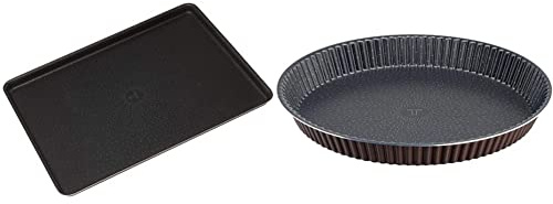 Tefal Perfectbake Plaque A Pâtisserie 38x28 cm Aluminium 100% Recyclé J5547002, fabriqué en France & Perfectbake Moule A Tarte 30cm Aluminium 100% Recyclé J5548402, fabriqué en France