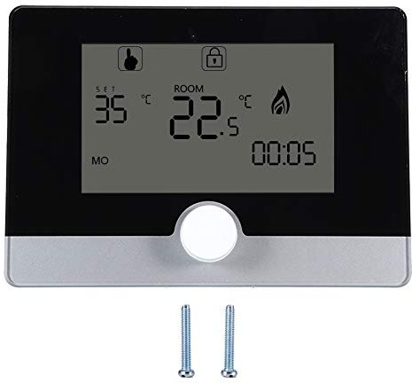 Cronotermostato Temperatura Termostato Caldaia Hermann Saunier Duval, Regolatore Per Caldaia Murale Impianto Di Riscaldamento Nero (Nero)