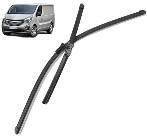 Coche Escobilla limpiaparabrisas Delanteros Traseros para Opel Vivaro C MK3 2016-2023 26+19, Juego de Escobillas Parabrisas Planas, Todos Los Climas de Ventana Limpi