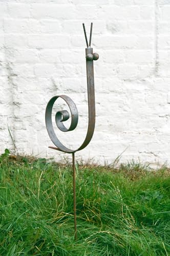 Generic Large Rustic Snail Metal Industrial Art Sculpture Garden Stake Outdoor Lawn Ornament