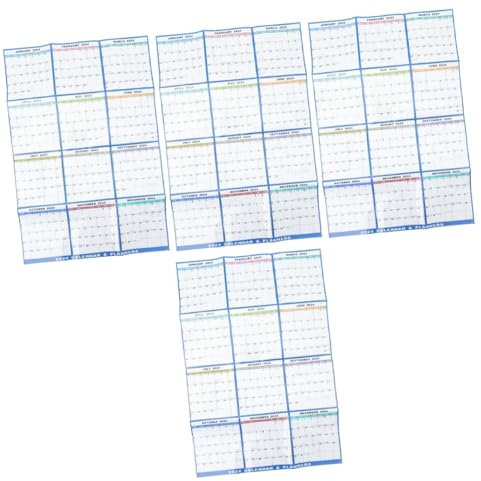 SEWACC 4 Sätze Kalender Hausversorgung Wohnaccessoire Papier