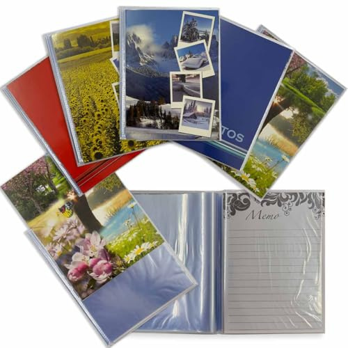 Fotoalbum 13x18 13x19 cm mit transparentem und flexiblem Softcover, 10 Fotohalter für 40 Fotos beidseitig, insgesamt 400 Fotos, Perfekt zum Speichern von Fotos und Erinnerungen
