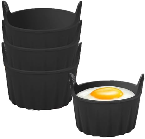 4 Silicone Egg Poacher Cups - Air Fryer, Microwave & Oven Accessories