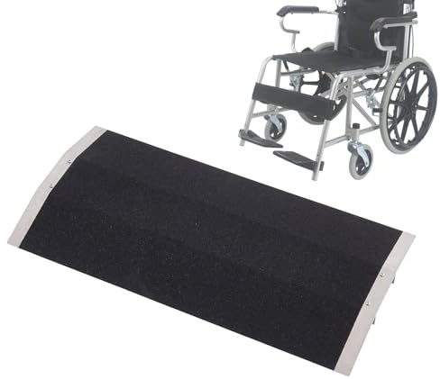 Warmiehomy Wheelchair Ramp 60CM x 40CM x 4.5CM Threshold Ramp for Doorways 300KG Loading Capacity Bridge Ramp for Wheelchair Motorbike Bike Stroller