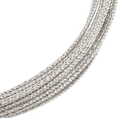GOMAKERER 16.4 Fuß/Rolle Platin Kupferdraht, 1mm Flexibler Metall Basteldraht Rund Gedreht Zum Umwickeln Mit Perlen Armbändern Ohrringen Schmuckherstellung Heimparty Weihnachtsdekoration Zum Aufhängen