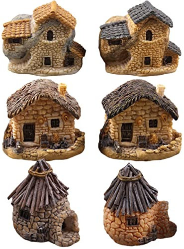 BESPORTBLE 6st Hausschmuck Aus Harz Miniatur Hausdekoration Mini-frösche Winzige Ständer Tiere Token Heimdekoration Bausätze Solarleuchten Im Freien Häuser Neutral Pflanzenständer Hausbedarf