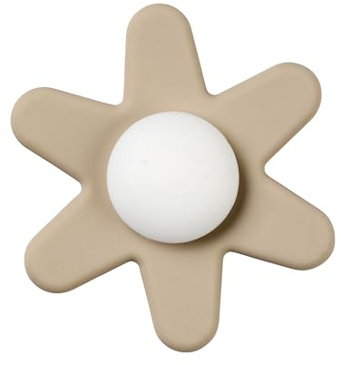 Nattou Badespielzeug aus Silikon, Drehbare Blume für die Badewanne, BPA-frei, Silicone, Tonfarben