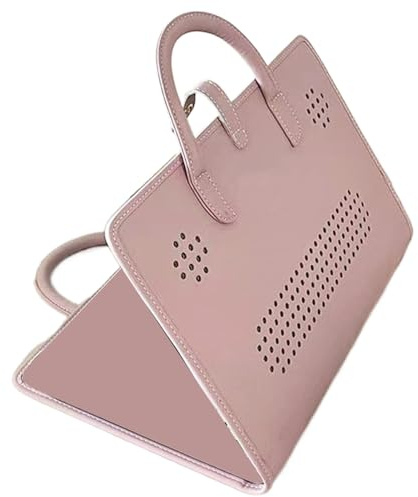 PU Laptop Sleeve - Pink Laptop Sleeve Case | PU Leather Laptops Bag with Handle, Waterproof Notebook Carrying Case, Computer Accessory for Work, Travel