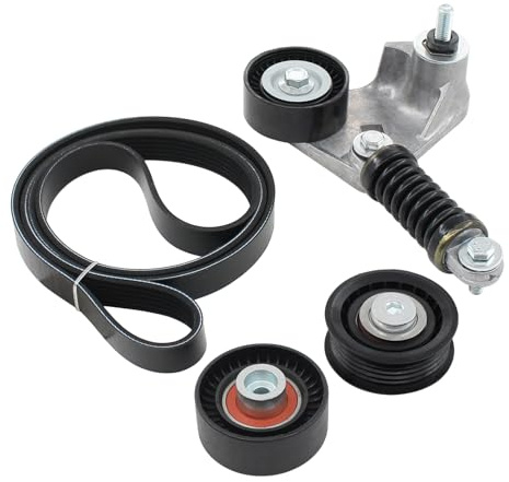 Keilrippenriemensatz Keilrippenriemen Riemenspanner Spannrolle Spannarm Umlenkrolle Spanner für Mondeo MK3 Transit MK6 2.0 16V DI 2.0 TDDi 2.0 TDCi 2.2 TDCi 2.0 DI X-Type 2.2 D X Type 2.0 D