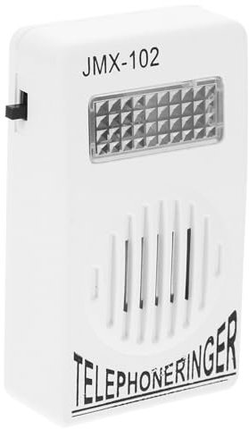 DOITOOL Amplificatore Telefonico Per Suoneria Telefono Fisso Bianco Senza Batterie Volume Regolabile, Dispositivo Potenziatore Del Volume Suoneria Per Anziani e Ambienti Rumorosi