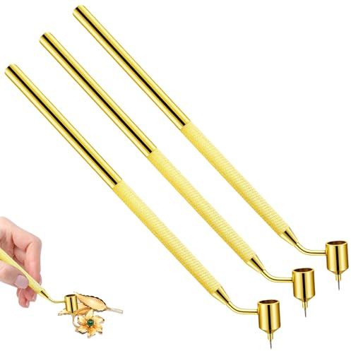 WIYETY Flytande skrivare penna Paint Pen 3 stycken Fine Line målarpennor Slanting Fine Line för reparation av stenskott repor, guld, 0,3 mm 0,5 mm 0,7 mm