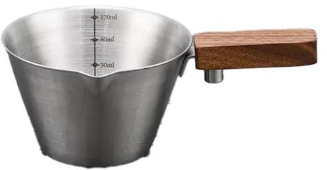 Uxsjakjsd Coppa di Misurazione da 120 Ml per Caffè Espresso, Strumento per la Preparazione Precisa del Caffè B