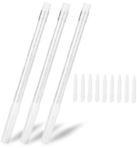 NIYANGLE 3stücke Weißer Marker Radierer Tragbarer Kosmetik Entferner Für Augenbrauen Make-up Stift Multifunktionale Radierer Für