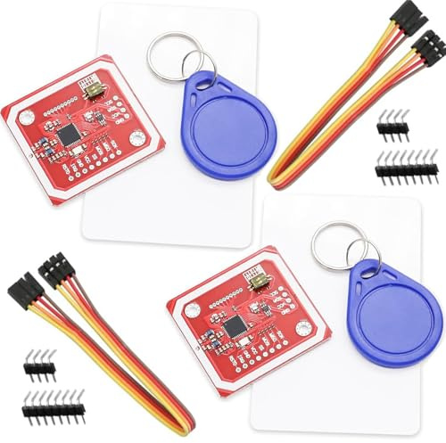 GERUI Set di 2 moduli RFID PN532 NFC, V3 Kit Reader lettore di comunicazione vicino I2C SPI HSU
