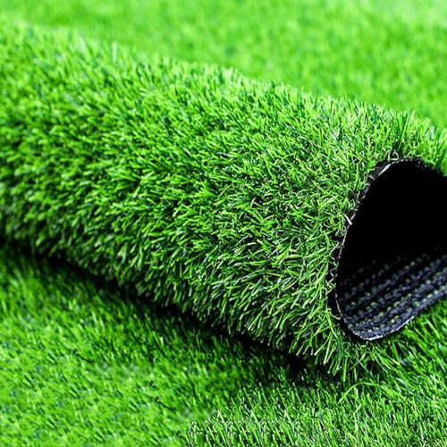WLCNYL Tapis de Gazon Artificiel de qualité supérieure 2 x 3 m – Gazon synthétique Haute densité et réaliste pour terrasse, Balcon, Cour, pelouse, terrasse et Porche – Revêtement de Sol extérieur v
