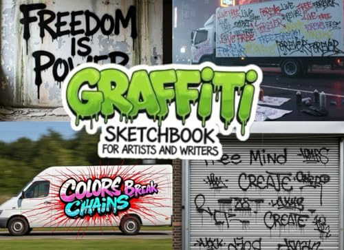 Graffiti Sketchbook for Artists & Writers: images of spots, walls, trains, trucks, cars, Skateboards, and more: 110 pages For Drawing and Painting with All Kinds of Markers .