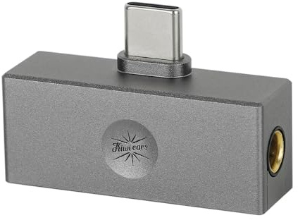 Linsoul Kiwi Ears Allegro Mini Portable DAC, amplificatore per IEM, uscita da USB C a 3,5/4,4 mm, con chip personalizzato, alta risoluzione 32bit/384 kHz, amplificatore per cuffie HiFi (Titanio)