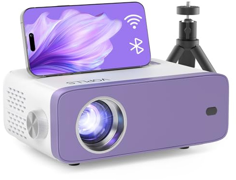 Mini Beamer, VOPLLS 20000L WiFi Bluetooth Beamer Full HD 1080P Unterstützt, Tragbar Video Projektor mit 50% Zoom, Heimkino Projektor für Handy, Tablet/Laptop/PC/TV-Box, HDMI, USB, AV
