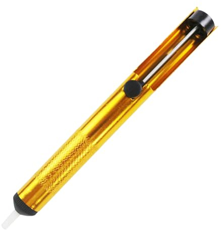 Bomba de desoldadura de aluminio y metal, succión, pluma de estaño, herramienta de soldadura ergonómica