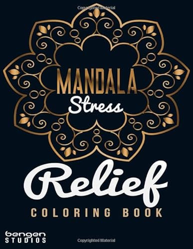Stress Relief Mandala Coloring Book: Mindfulness And Meditative Mandalas Flowers Designs For Adults And Teens With Some Lovely Henna Tattoo Flowers Style