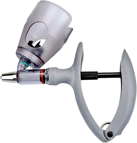 Seringue Automatique pour Animaux de Compagnie, seringue de vaccin vétérinaire réglable en continu pour Lapin Vache Poulet Mouton Cheval oie âne Canard Chien Cochon Pigeon （5ML）