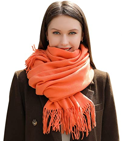 MASADA Damen Winterschal warmer und weicher Schal - Orange