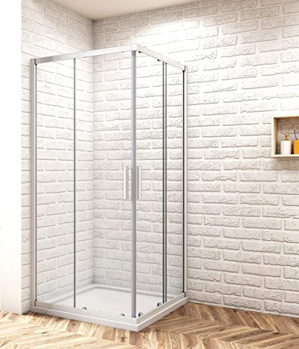 Acezanble 120x80cm Duschkabine Dusche Duschabtrennung Schiebetür H185cm
