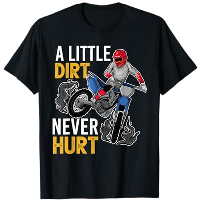 Funny Dirt Bike Design for Kids Boys Girls Motorbike Racing T-Shirt Small