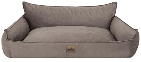 Bjird Hundebett - Hundekorb für kleine mittelgroße & große Hunde - Hundekissen - Hundesofa - Bezug abnehmbar und waschbar - Joker - Größe: XL/XXL: 132 x 106 cm - Braun Fancy
