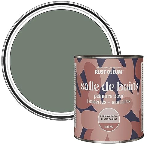 Rust-Oleum Green Moisture Resistant Bathroom Wood and Cabinet Paint in Satin Finish - Serenity 750ml