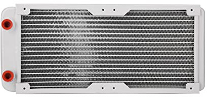 KIMISS Radiateur de Refroidissement par Eau en Aluminium - Dissipateur de Chaleur Blanc pour Ordinateur (240mm)