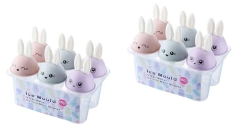 HEMOTON 12 Pièces Moules À Sucettes Glacées Fabricant De Sucettes Glacées De Lapin Outil De Moule À Glace Moule À Sucettes Glacées De Lapin Outil De Moule À Sucettes Glacées Moule À Crème