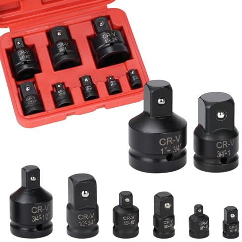 Sukudon Adapter-Satz | 8-tlg. | 1/4 auf 3/8, 3/8 auf 1/2