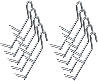 ok4y Räucherhaken Edelstahl 10 Stück Doppelspitz V Krallen 18 cm 4 mm Ø räuchern von Fisch Fleisch Käse Wurst